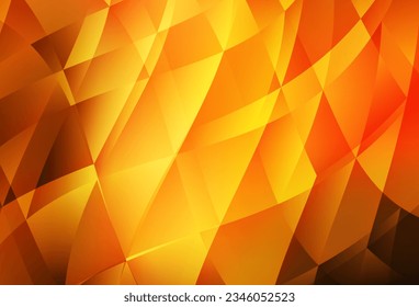 Dark Orange vector polygon abstract background. Creative illustration in halftone style with triangles. New template for your brand book.