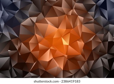 Dark Orange vector polygon abstract background. Shining colored illustration in a Brand new style. Completely new design for your business.