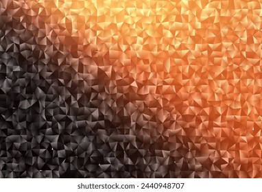 Dark Orange vector polygon abstract layout. Shining illustration, which consist of triangles. Template for your brand book.