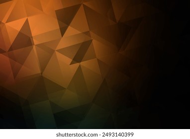 Fondo abstracto del polígono del Vector del naranja oscuro. Colorida ilustración abstracta con triángulos. Plantilla completamente nueva para tu Anuncio.