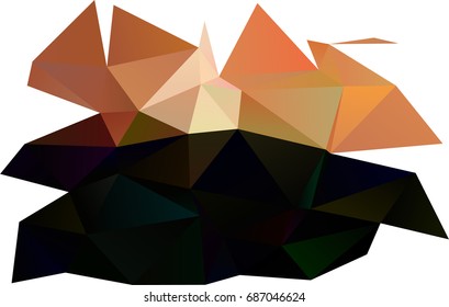 Dark Orange vector polygon abstract template. Creative geometric illustration in Origami style with gradient. A completely new design for your business.