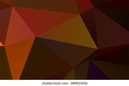 Dark Orange vector polygon abstract pattern. Geometric illustration in Origami style with gradient.  A completely new design for your business.