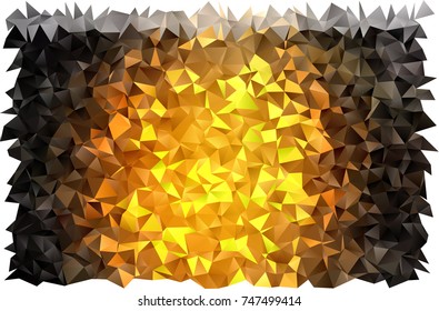 Dark Orange vector polygon abstract background. A vague abstract illustration with gradient. Triangular pattern for your business design.