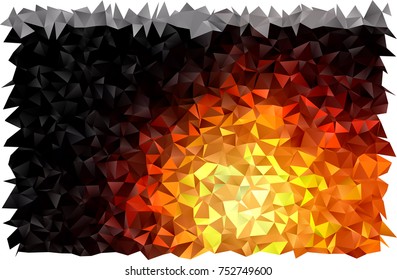 Dark Orange vector polygon abstract template. Shining colored illustration in a brand-new style. Brand-new design for your business.