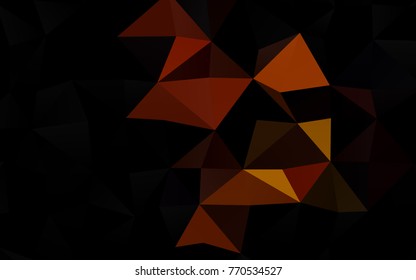 Dark Orange vector polygon abstract background. An elegant bright illustration with gradient. A new texture for your design.