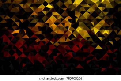 Dark Orange vector polygon abstract pattern. A completely new color illustration in a vague style. A completely new design for your business.