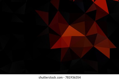 Dark Orange vector polygon abstract template. An elegant bright illustration with gradient. Brand-new style for your business design.