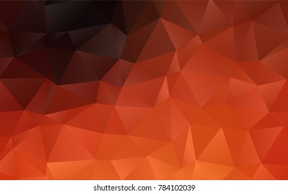 Dark Orange vector polygon abstract background. Modern geometrical abstract illustration with gradient. The elegant pattern can be used as part of a brand book.