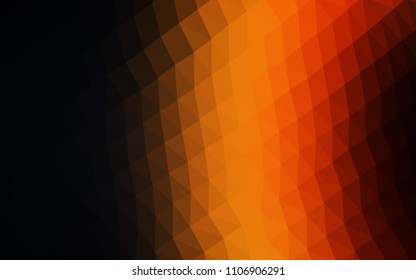 Dark Orange vector polygonal background. An elegant bright illustration with gradient. A completely new design for your business.