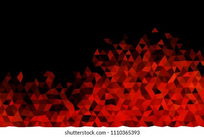 Dark Orange vector polygonal background. Shining colored illustration in a Brand new style. Triangular pattern for your business design.