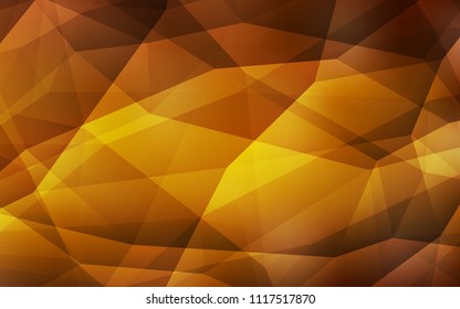 Dark Orange vector polygonal background. Modern abstract illustration with triangles. Completely new template for your banner.