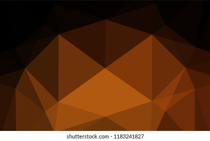 Dark Orange vector polygonal background. A vague abstract illustration with gradient. Brand new design for your business.