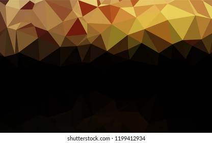 Dark Orange vector polygonal background. Triangular geometric sample with gradient.  A new texture for your design.