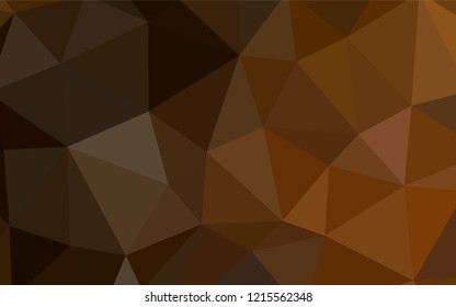Dark Orange vector polygonal background. Colorful illustration in abstract style with triangles. Template for cell phone's backgrounds.