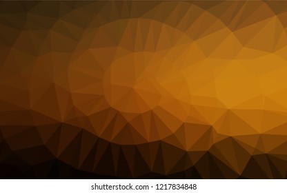 Dark Orange vector polygonal background. A vague abstract illustration with gradient. Brand new style for your business design.