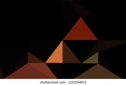 Dark Orange vector polygonal background. A vague abstract illustration with gradient. The template can be used as a background for cell phones.