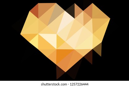 Dark Orange vector polygonal background. Colorful abstract illustration with gradient. Template for a cell phone background.