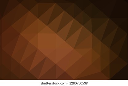 Dark Orange vector polygonal background. Brand new colorful illustration in with gradient. Template for your brand book.