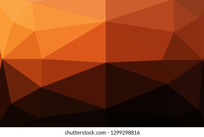 Dark Orange vector polygonal background. Modern geometrical abstract illustration with gradient. Brand new style for your business design.