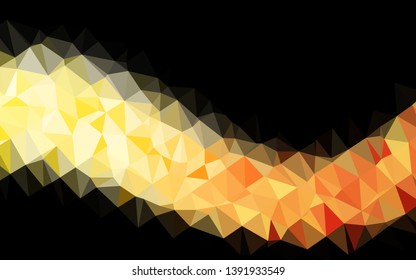 Dark Orange vector polygonal background. Brand new colorful illustration in with gradient. Template for your brand book.