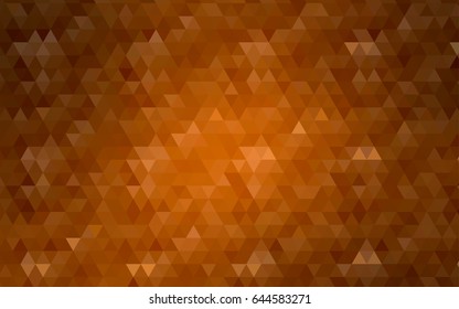 Dark Orange vector polygonal background. A vague abstract illustration with gradient. The completely new template can be used for your brand book.