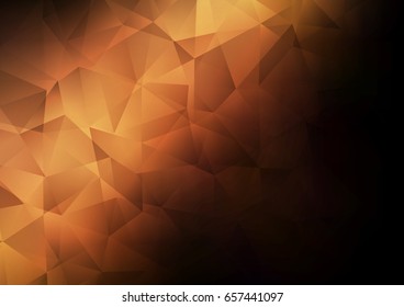 Dark Orange vector polygonal background. Colorful illustration in abstract style with gradient. The template can be used as a background for cell phones.