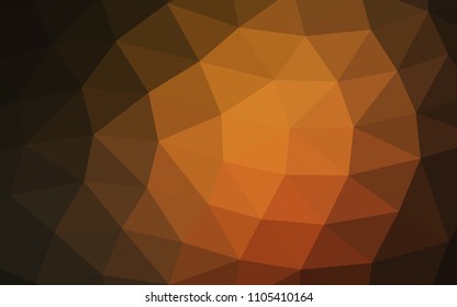 Dark Orange vector polygonal polygonal. Brand new colored illustration in blurry style with gradient. The completely new template can be used for your brand book.