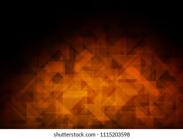 Dark Orange vector polygonal polygonal. Creative illustration in halftone style with gradient. A new texture for your design.