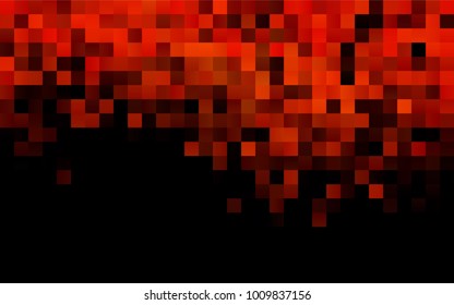 Dark Orange vector polygonal illustration consisting of rectangles. Rectangular design for your business. Creative geometric background in origami style with gradient.
