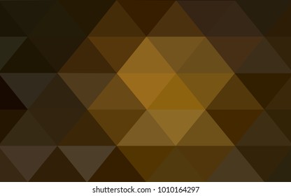 Dark Orange vector polygonal illustration, which consist of triangles. Triangular pattern for your business design. Geometric background in Origami style with gradient. 