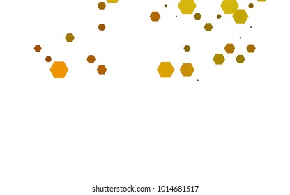 Dark Orange vector polygonal illustration, which consist of hexagons. Hexagonal pattern for your business design. Geometric background in Origami style with gradient. 