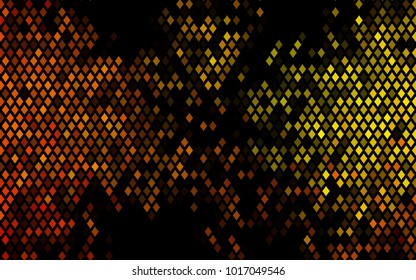 Dark Orange vector polygonal illustration consisting of rectangles. Rectangular design for your business. Creative geometric background in origami style with gradient.