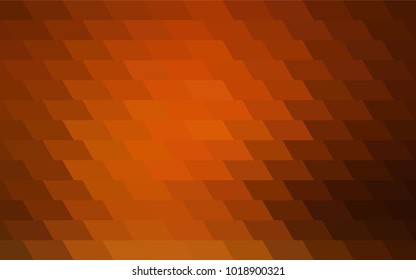 Dark Orange vector polygonal illustration consisting of rectangles. Rectangular design for your business. Creative geometric background in origami style with gradient.