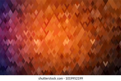 Dark Orange vector polygonal illustration, which consist of rectangles. Rectangular pattern for your business design. Geometric background in Origami style with gradient. 