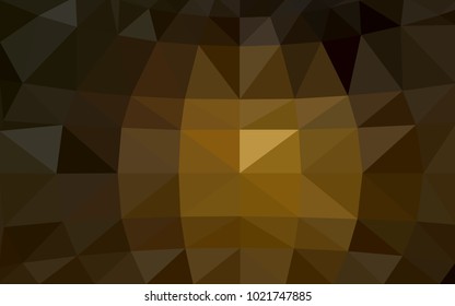 Dark Orange vector polygonal illustration, which consist of triangles. Triangular pattern for your business design. Geometric background in Origami style with gradient. 