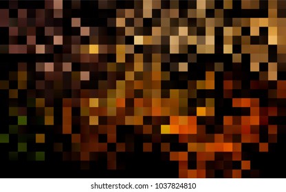 Dark Orange vector polygonal illustration, which consist of rectangles. Rectangular pattern for your business design. Geometric background in Origami style with gradient. 