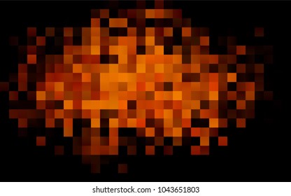 Dark Orange vector polygonal illustration, which consist of rectangles. Rectangular pattern for your business design. Geometric background in Origami style with gradient. 