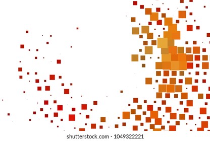 Dark Orange vector polygonal illustration consisting of rectangles. Rectangular design for your business. Creative geometric background in origami style with gradient.