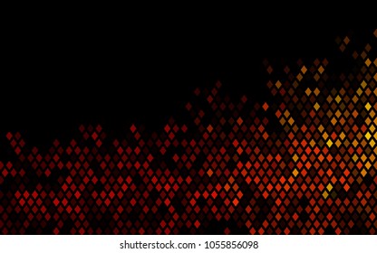 Dark Orange vector polygonal illustration, which consist of rectangles. Rectangular pattern for your business design. Geometric background in Origami style with gradient. 