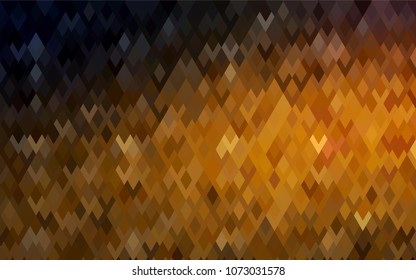 Dark Orange vector polygonal illustration, which consist of rectangles. Rectangular pattern for your business design. Geometric background in Origami style with gradient. 
