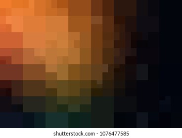 Dark Orange vector polygonal illustration, which consist of rectangles. Rectangular pattern for your business design. Geometric background in Origami style with gradient. 