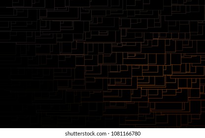 Dark Orange vector polygonal illustration, which consist of rectangles. Rectangular pattern for your business design. Geometric background in Origami style with gradient. 