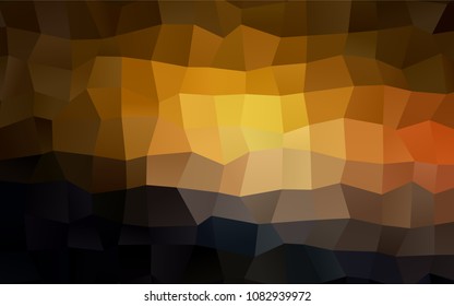 Dark Orange vector polygonal illustration, which consist of rectangles. Rectangular pattern for your business design. Geometric background in Origami style with gradient. 