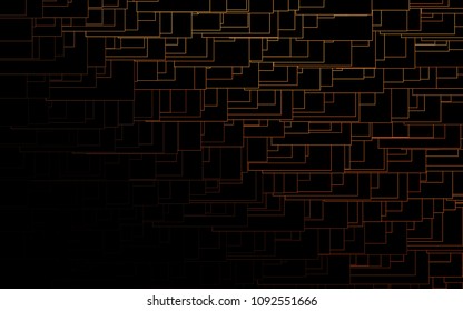 Dark Orange vector polygonal illustration consisting of rectangles. Rectangular design for your business. Creative geometric background in origami style with gradient.