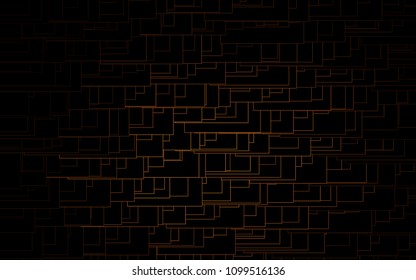 Dark Orange vector polygonal illustration consisting of rectangles. Rectangular design for your business. Creative geometric background in origami style with gradient.
