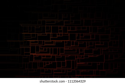 Dark Orange vector polygonal illustration consisting of rectangles. Rectangular design for your business. Creative geometric background in origami style with gradient.