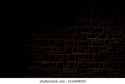Dark Orange vector polygonal illustration consisting of rectangles. Rectangular design for your business. Creative geometric background in origami style with gradient.