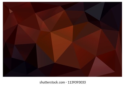 Dark Orange vector polygonal illustration, which consist of triangles. Triangular pattern for your business design. Geometric background in Origami style with gradient. 