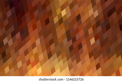 Dark Orange vector polygonal illustration consisting of rectangles. Rectangular design for your business. Creative geometric background in origami style with gradient.