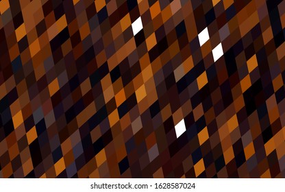 Dark Orange vector polygonal illustration, which consist of rectangles. Rectangular pattern for your business design. Geometric background in Origami style with gradient. 